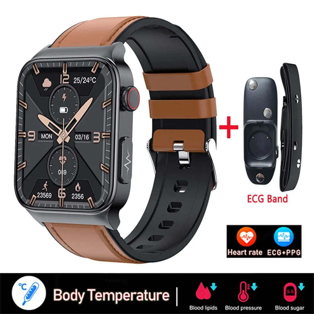 XIAOMI E500 ECG PPG Smart Watch Blood Glucose Electrocardiogram Temperature Blood Oxygen Sleep Monitoring Sports Smart Watch