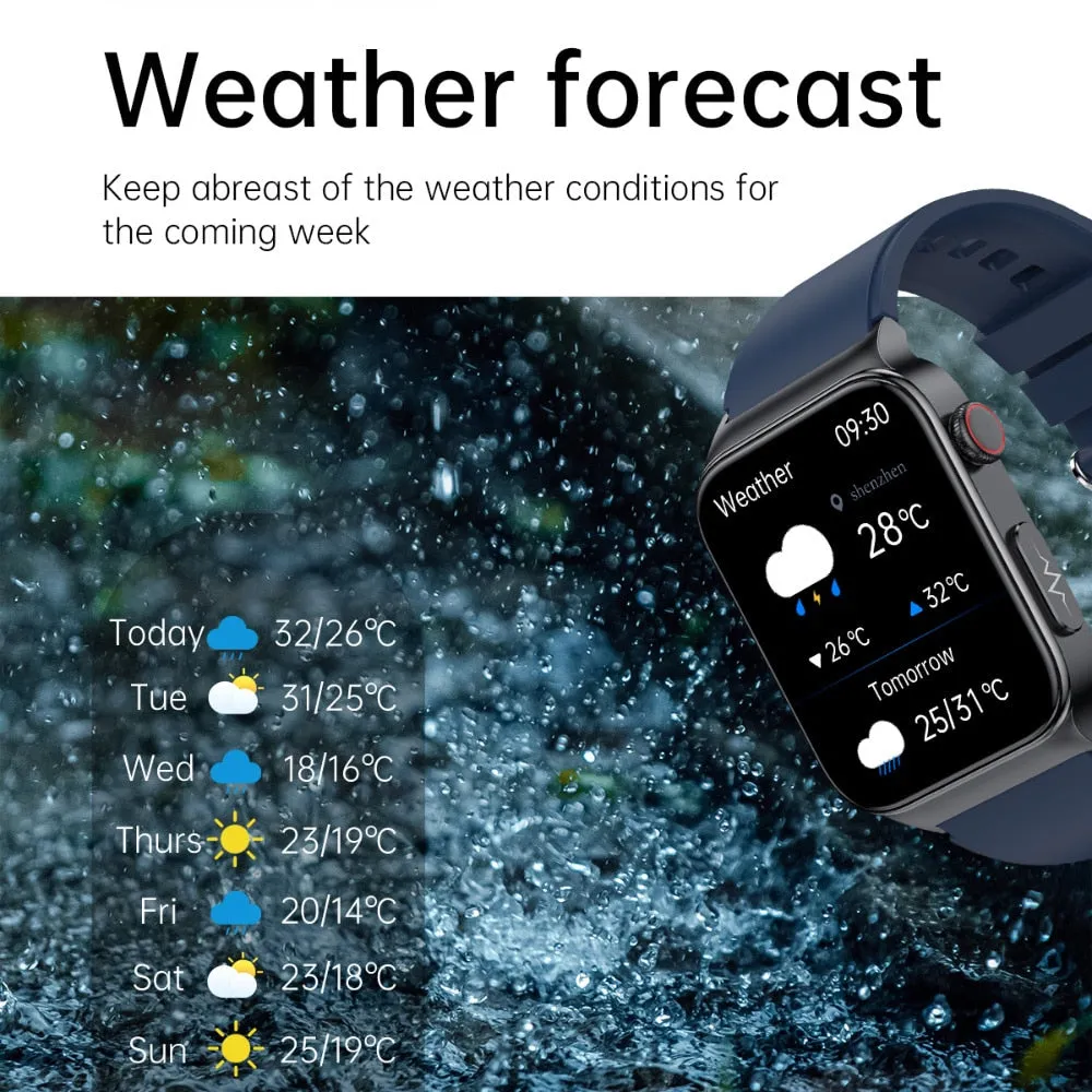 XIAOMI E500 ECG PPG Smart Watch Blood Glucose Electrocardiogram Temperature Blood Oxygen Sleep Monitoring Sports Smart Watch