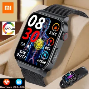 XIAOMI E500 ECG PPG Smart Watch Blood Glucose Electrocardiogram Temperature Blood Oxygen Sleep Monitoring Sports Smart Watch