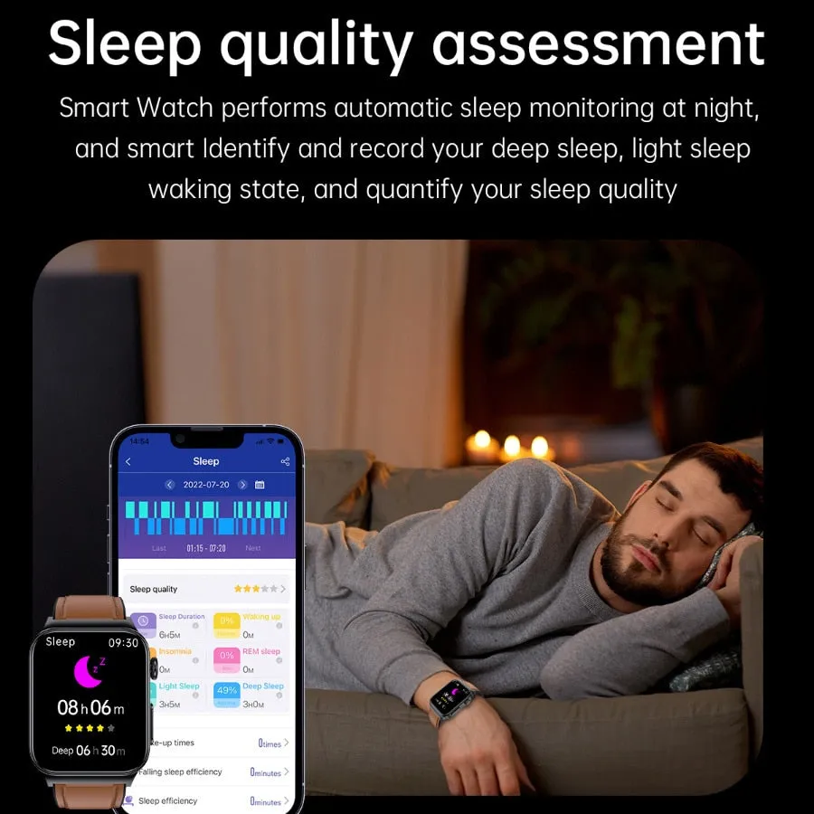 XIAOMI E500 ECG PPG Smart Watch Blood Glucose Electrocardiogram Temperature Blood Oxygen Sleep Monitoring Sports Smart Watch