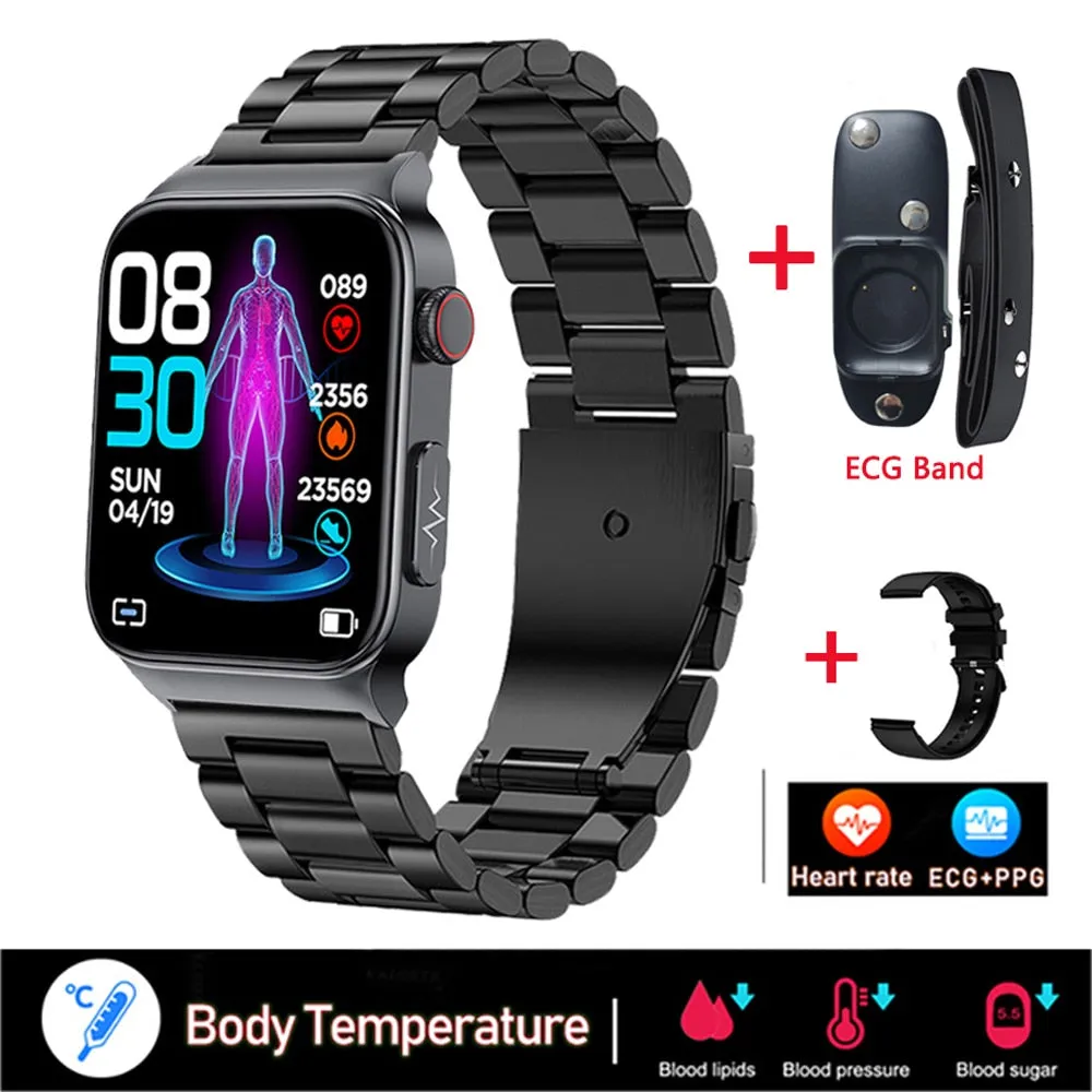 XIAOMI E500 ECG PPG Smart Watch Blood Glucose Electrocardiogram Temperature Blood Oxygen Sleep Monitoring Sports Smart Watch