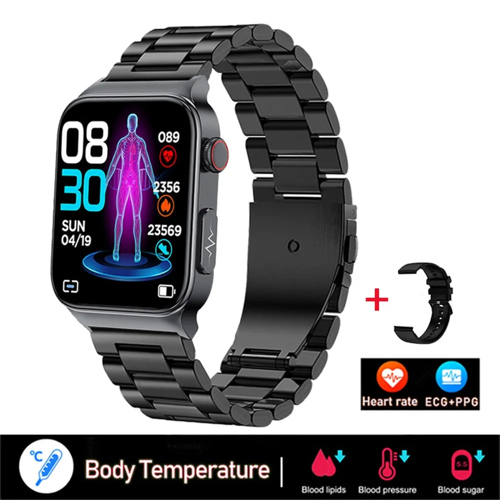 XIAOMI E500 ECG PPG Smart Watch Blood Glucose Electrocardiogram Temperature Blood Oxygen Sleep Monitoring Sports Smart Watch