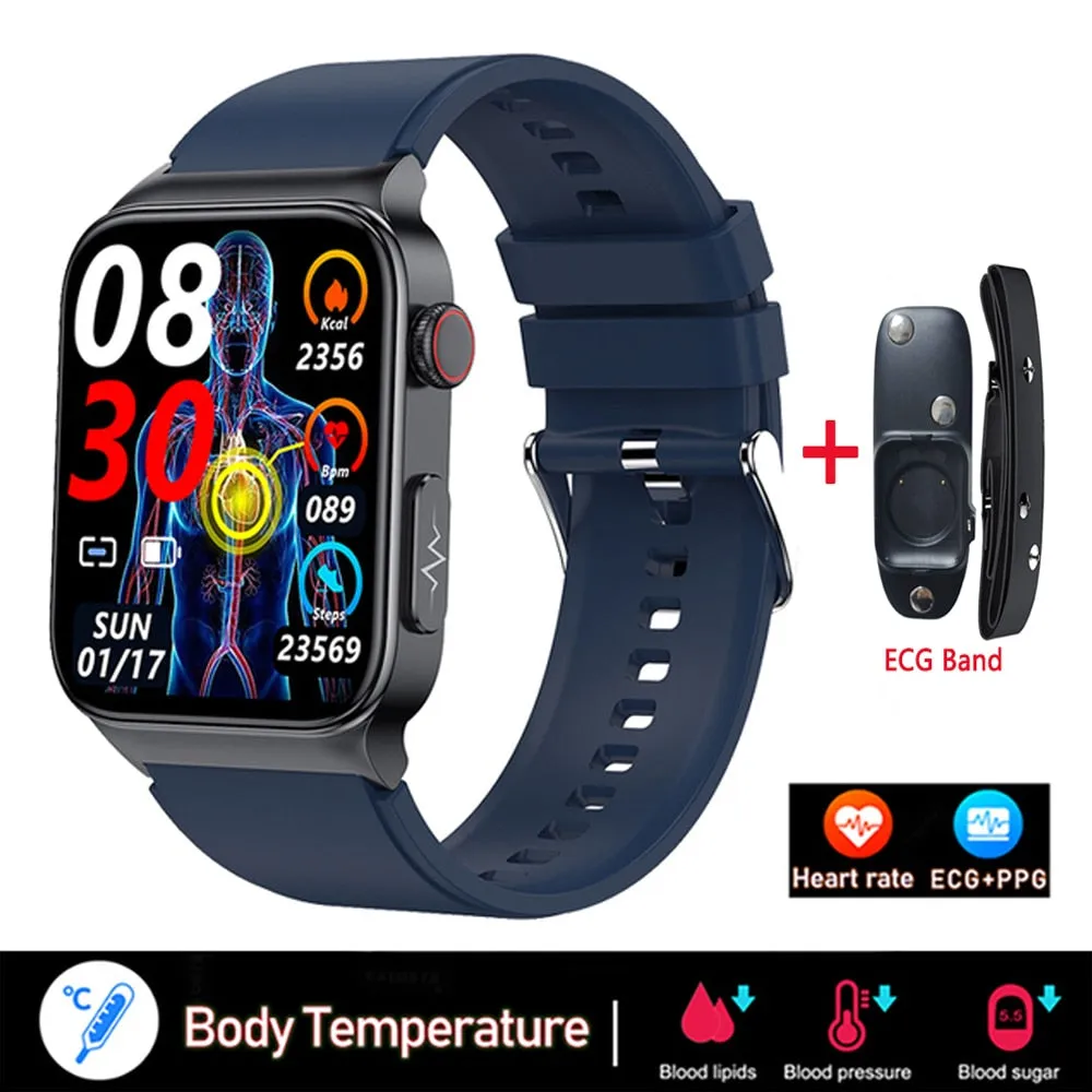 XIAOMI E500 ECG PPG Smart Watch Blood Glucose Electrocardiogram Temperature Blood Oxygen Sleep Monitoring Sports Smart Watch