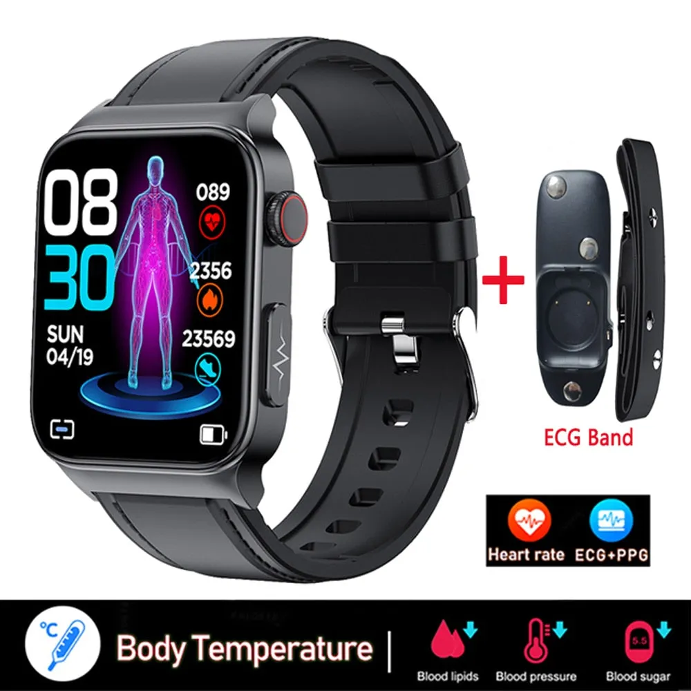 XIAOMI E500 ECG PPG Smart Watch Blood Glucose Electrocardiogram Temperature Blood Oxygen Sleep Monitoring Sports Smart Watch